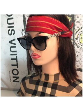 Versace VE4394 3916 Cat-Eye Sunglasses Black Designer Shades